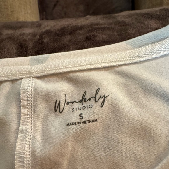 Wonderly Pale Blue & White Zebra-Pattern Tank, Worn Once!!! - Picture 4 of 4